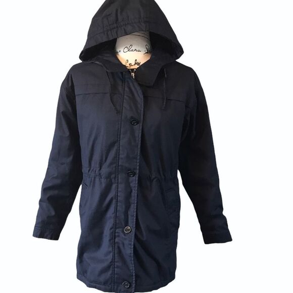 Massimo dutti EUC dark navy black coat jacket warm - Picture 2 of 12